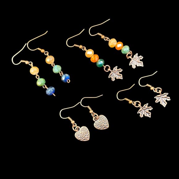 8pc Avante Jewelry COLLECTION Necklace Earrings Bracelets Coppertone Beads Chain - Picture 3 of 15